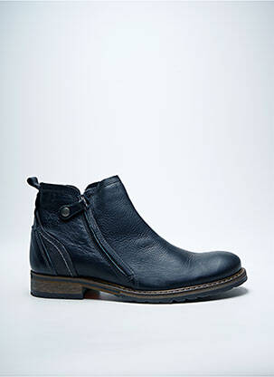 Bottines/boots fermeture zippée talon bas noir BULLBOXER homme