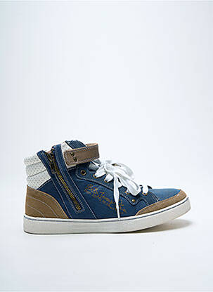 Baskets fermeture zip et lacets bout rond bleu BULLBOXER homme
