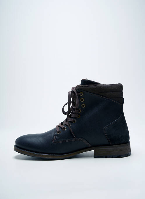 Bottines/boots fermeture lacets talon bas noir BULLBOXER homme