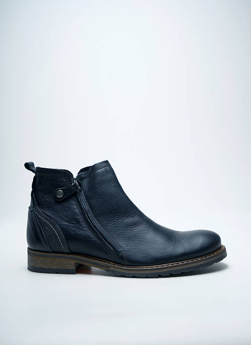 Bottines/boots fermeture zippée talon bas noir BULLBOXER homme