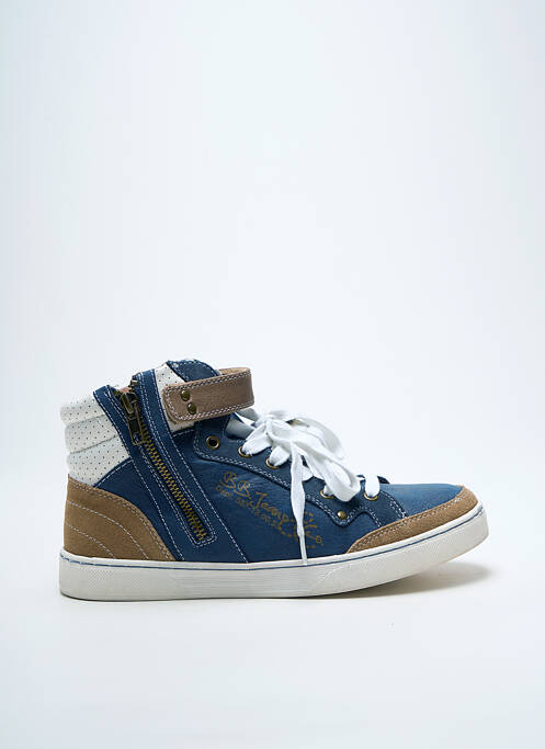 Baskets fermeture zip et lacets bout rond bleu BULLBOXER homme