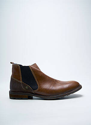 Bottines/boots bout rond talon bas marron BULLBOXER homme