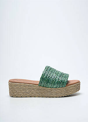 Mules/sabots talon compensé talon de 4 à 6cm vert EVA FRUTOS femme