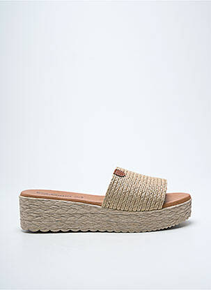 Mules/sabots talon compensé talon de 4 à 6cm beige EVA FRUTOS femme