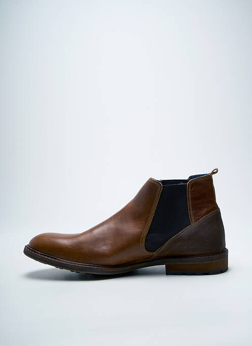 Bottines/boots bout rond talon bas marron BULLBOXER homme