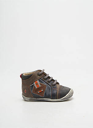Bottillons fermeture lacets bout rond gris GBB garcon