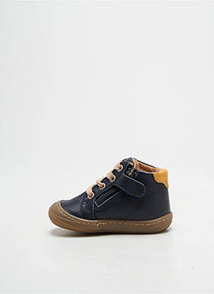 Bottillons fermeture zip et lacets bout rond bleu GBB garçon