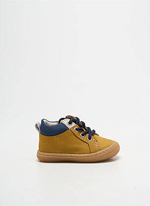 Bottillons fermeture zip et lacets bout rond jaune BELLAMY garçon