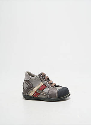 Bottillons fermeture lacets bout rond gris LITTLE MARY garçon