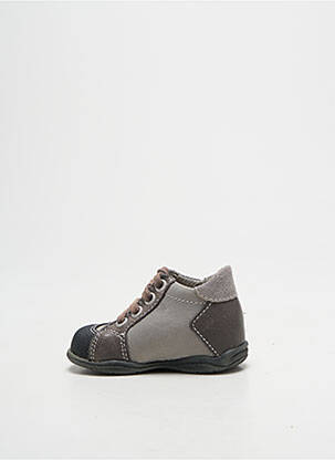 Bottillons fermeture lacets bout rond gris LITTLE MARY garçon