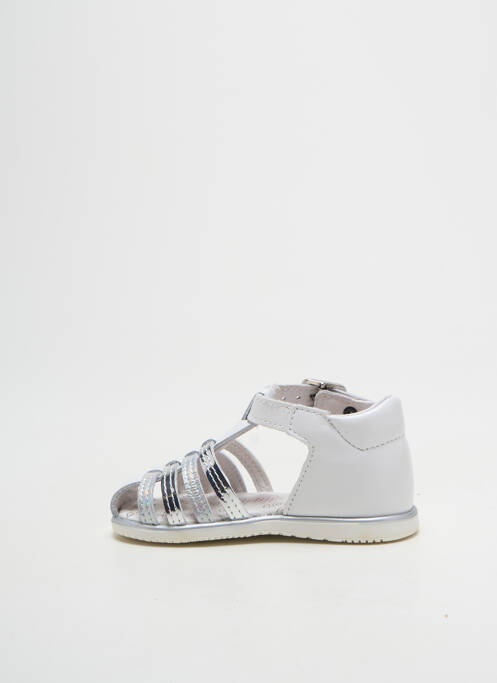 Sandales/nu pieds tissage vernis bout rond blanc BOPY fille