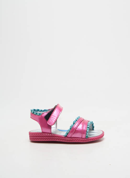 Sandales/nu pieds tissage vernis bout ouvert rose POM D'API fille