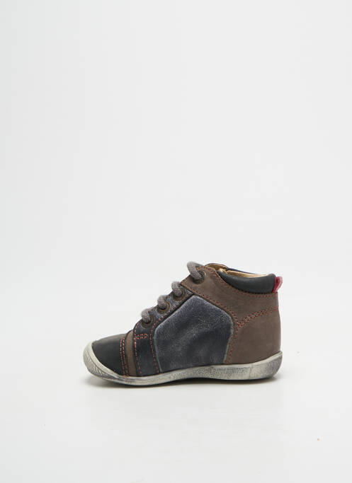 Bottillons fermeture lacets bout rond gris GBB garcon