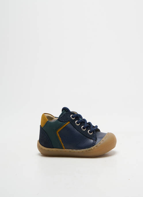 Bottillons fermeture lacets bout rond bleu BELLAMY garcon