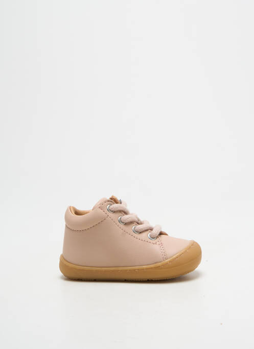 Bottillons fermeture lacets bout rond rose TELYOH fille