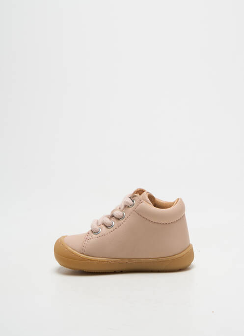 Bottillons fermeture lacets bout rond rose TELYOH fille