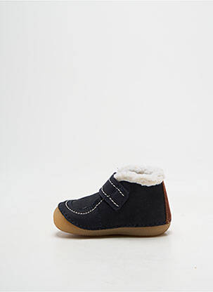 Bottillons fourrée bout rond bleu KICKERS garçon