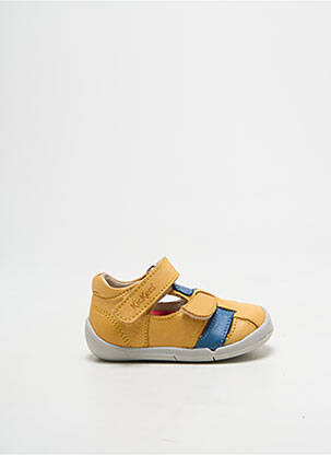 Sandales/nu pieds bout rond bout rond jaune KICKERS garçon