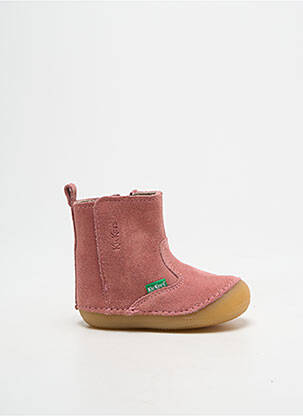 Bottines/boots nubuck bout rond rose KICKERS fille