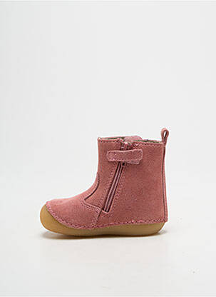 Bottines/boots nubuck bout rond rose KICKERS fille