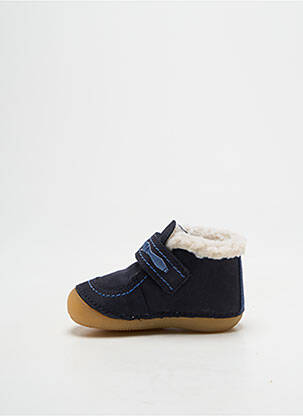 Bottillons fourrée bout rond bleu KICKERS garçon
