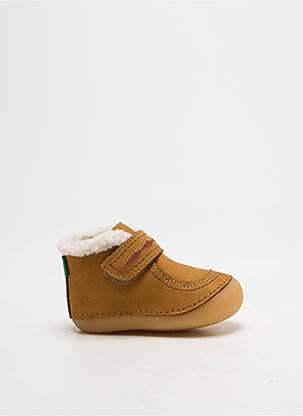 Bottillons fourrée bout rond marron KICKERS garçon