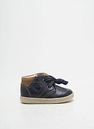 Baskets fermeture lacets bout rond bleu FALCOTTO garcon