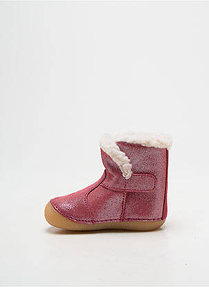 Bottines/boots fourrée bout rond rose KICKERS fille