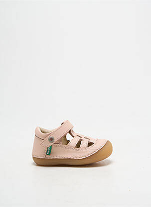 Bottillons fermeture scratch bout rond rose KICKERS fille