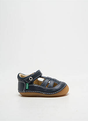Sandales/nu pieds semelle amovible bout rond bleu KICKERS garcon