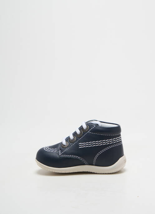 Bottillons fermeture lacets bout rond bleu KICKERS garcon