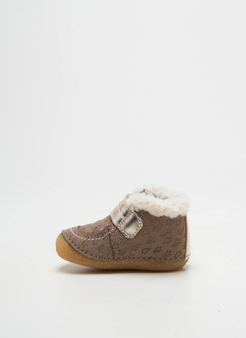 Bottillons nubuck bout rond or KICKERS fille