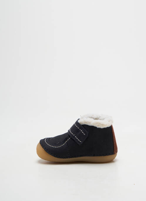Bottillons fourrée bout rond bleu KICKERS garcon