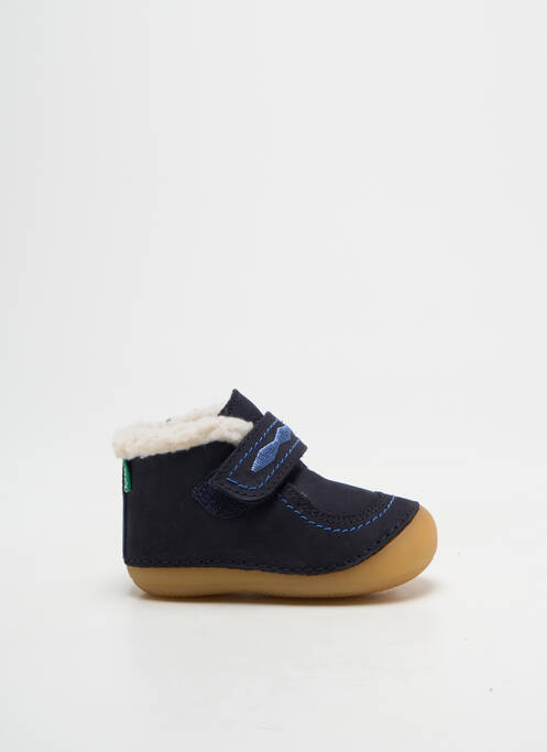 Bottillons fourrée bout rond bleu KICKERS garcon