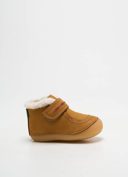 Bottillons fourrée bout rond marron KICKERS garcon