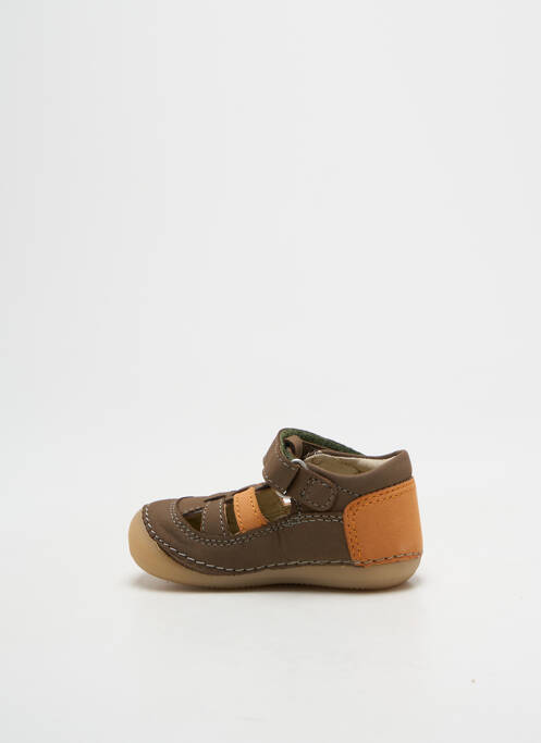 Bottillons fermeture scratch bout rond vert KICKERS garcon