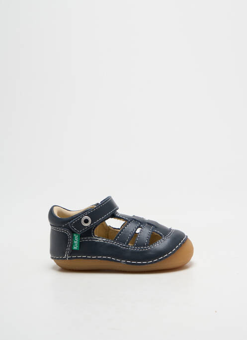 Sandales/nu pieds semelle amovible bout rond bleu KICKERS garcon