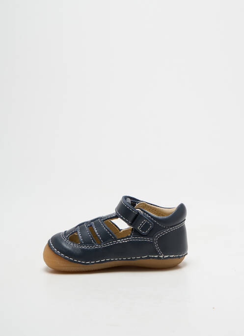 Sandales/nu pieds semelle amovible bout rond bleu KICKERS garcon
