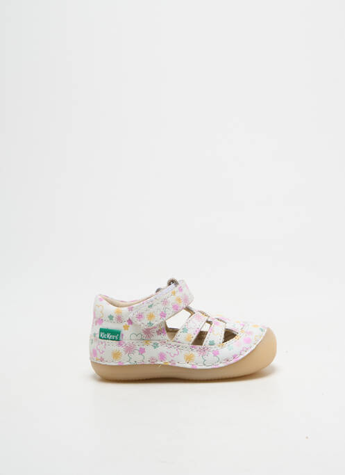 Sandales/Nu pieds blanc KICKERS fille