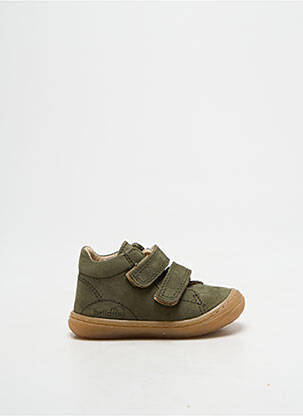 Baskets nubuck bout rond vert BELLAMY garçon