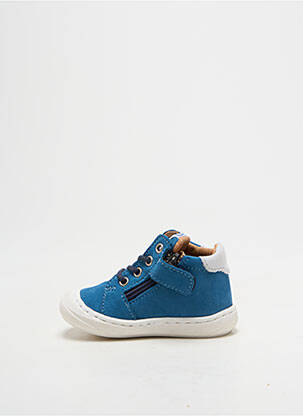 Bottillons fermeture zip et lacets bout rond bleu GBB garçon