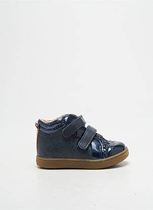 Baskets matière lisse bout rond bleu BABYBOTTE fille