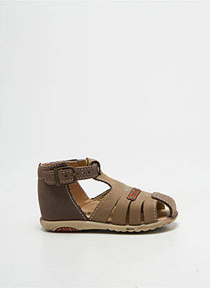 Sandales/nu pieds fermeture boucle(s) bout rond marron BOPY garcon