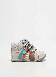 Bottillons fermeture lacets bout rond gris BELLAMY garcon