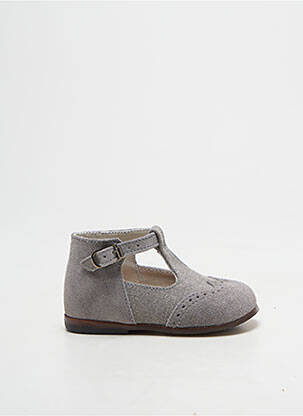 Bottillons nubuck chiquet gris LITTLE MARY garçon