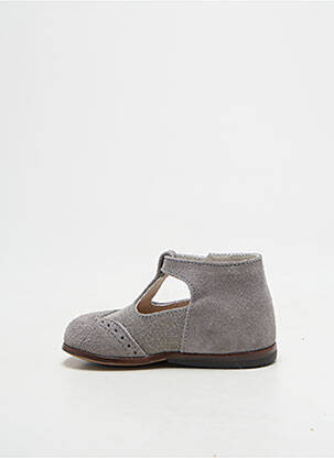 Bottillons nubuck chiquet gris LITTLE MARY garçon