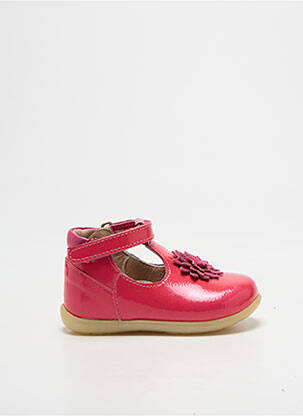 Bottillons matière lisse bout rond rose MOD8 fille