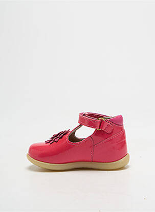 Bottillons matière lisse bout rond rose MOD8 fille