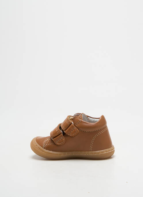 Baskets fermeture scratch bout rond marron BELLAMY garcon