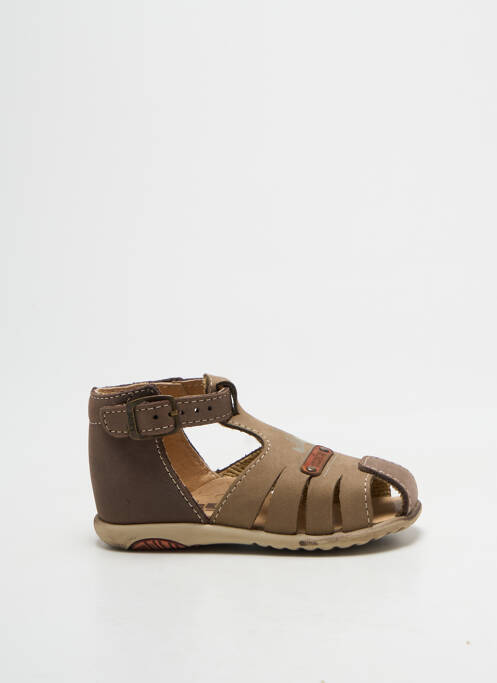 Sandales/nu pieds fermeture boucle(s) bout rond marron BOPY garcon